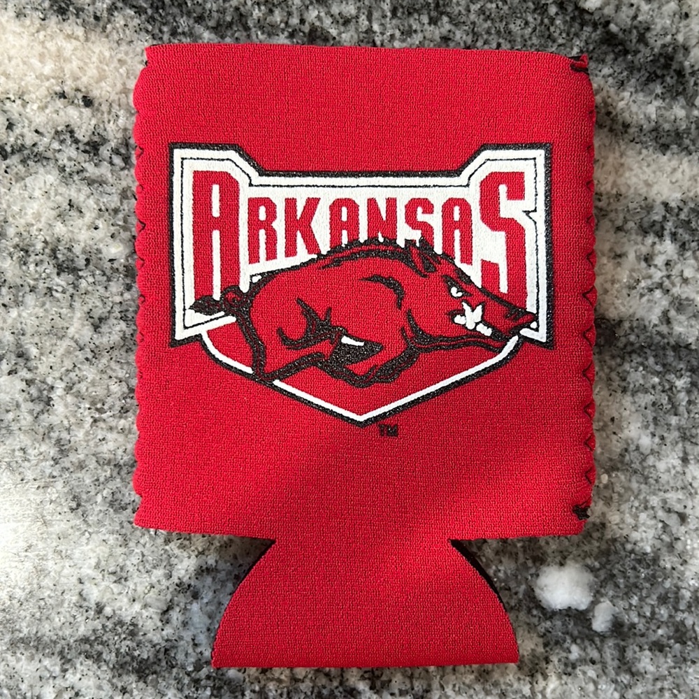 Arkansas Razorbacks koozie